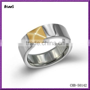 Yiwu Jewelry Full Metal Pyramid Style Stainless Steel Men Ring