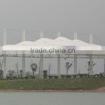 Tensile fabric architecture Roofing system with umbrella cover Chukah PTFE fabric