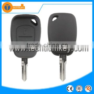 Replacement key blanks wholesale with uncut new blade 2 button remote car key cover shell without logo for Renault kangoo Clio