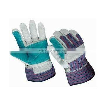 10.5inch full palm cow split leather work gloves