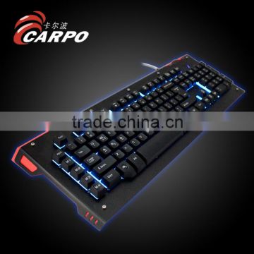 mechanical feel gaming keyboard led backlight+Custom macro keys