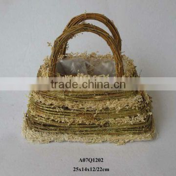 Square Flower Basket With Handle