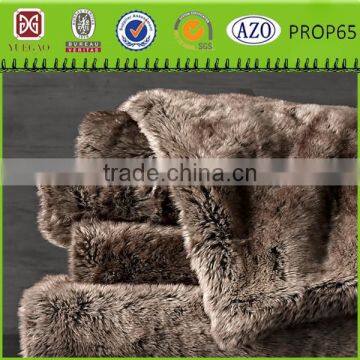 solid brown super soft faux fur blanket