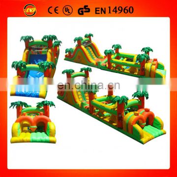 Inflatable palm trees obstacle course/colorful obstacle course