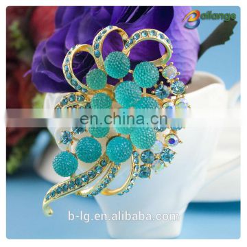 Bailange wholesale bridal crystal rhinestone brooch bridal handmade flower brooch for wedding invitation