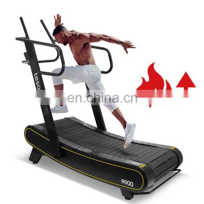 low noise commercial manual treadmill For gyms innovation curved treadmill high quality fitness equipment