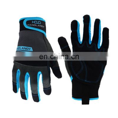 HANDLANDY Breathable Flexible Vibration-Resistant  Yard Work Utility Touch Screen Mechanic Safety Gloves For Men Women
