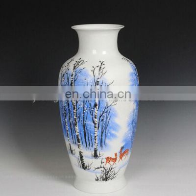 Luxury Chinese Artist Hand Painted Ceramic Porcelain Vases With Certification