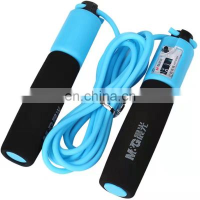 Home fitness custom logo PVC weighted jumping rope foam handle high speed adjustable skipping rope with cheap price