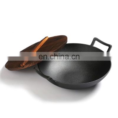 Pre-seasoned Chinese Cast Iron Wok