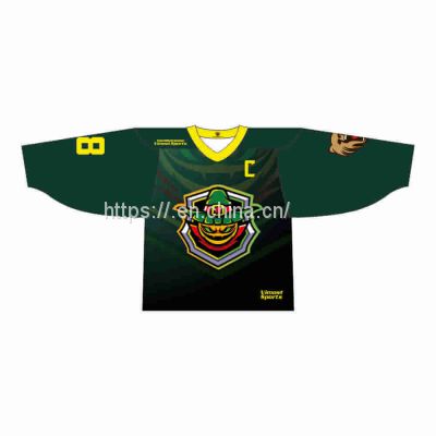 sublimated custom ice hockey jersey with color and design no fading