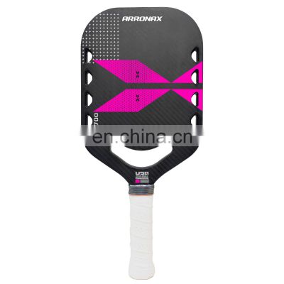 New Trending Design Custom Face Thermoformed  Pickleball Rackets 18k 3k Carbon Fiber PP Honeycomb Core Exclusive patent