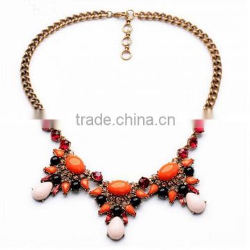 Fashion western triangle New Trendy Statement Necklaces Acrylic Bead Chokers Necklaces For Women Jewelry wedding necklace