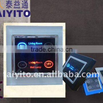 TAIYITO TDXE4404S home automation two way touch screen switch /remote control switch/wall switch