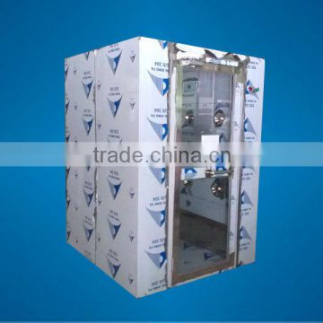 Stainless steel air shower clean room with all glass door