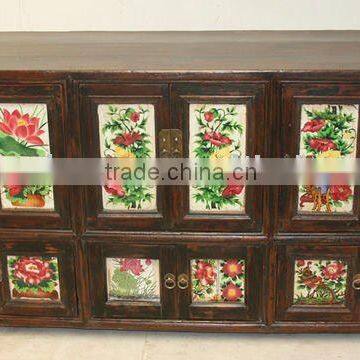Chinese antique beautiful Tibet cabinet ceramic tile