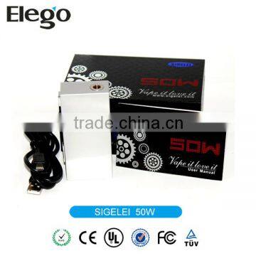 Hottest & Newest Sigelei 50W Box Mod Wholesale SIGELEI 50W Mod VV/VW 18650 Battery Sigelei 50W