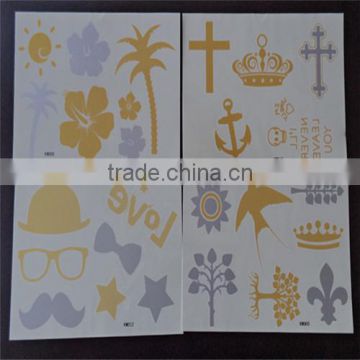 2015 FACE temporary tattoos face jewelry sticker golden tattoo KW- series 15*10.5CM