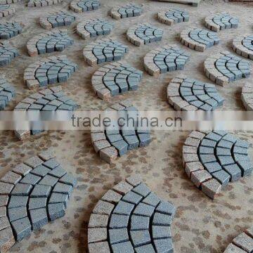 fan shape paving stone on net