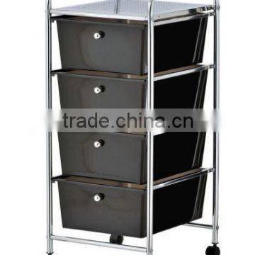 New removable 4 plastic drawers storage trolley
