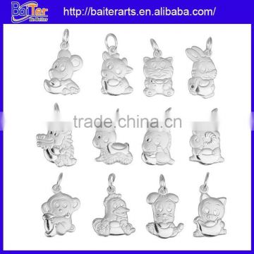 Custom wholesale sterling silver zodiac pendants