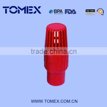 Plastic PVC foot valves socket end and thread end with grey color