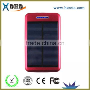 2015 high efficiency Li-ion battery 10000 mah power bank solar charger