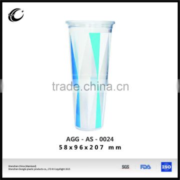 20oz 650 ml double wall mugs with straw hot sale change color hight quality