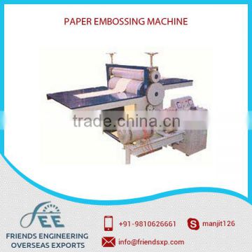 High Speed Standard Grade Automatic Paper Embossing Machine at Best Selling Price