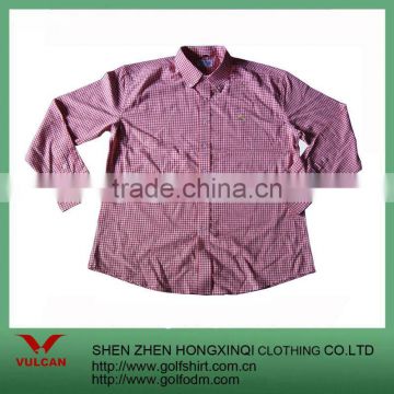 Custom fashion 100% cotton casul checked shirt for men