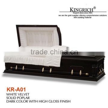 Chinese coffin supplier, simple wooden coffin beds