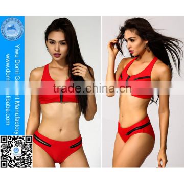 Sexy zipper swimwear American apparel,newest bikini textiles & apparel