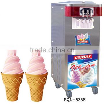 Stand up type fried ice cream machine BQL-838E 3 flavors