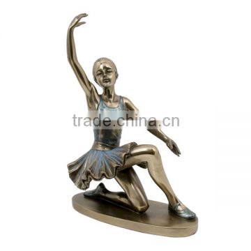 Resin Bronze Young Girl Figurine Ballerina Trophy