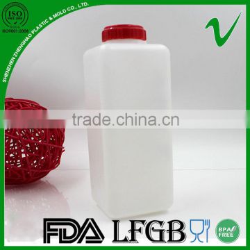 square HDPE durable plastic bottle 1 liter for industrial use