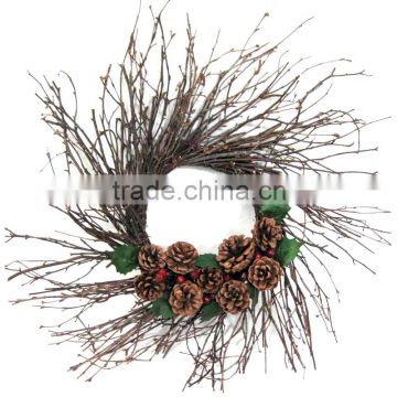 CHRISTMAS NATURAL WREATH with PINECONE FOR CHRISTMAS DECORATIONS