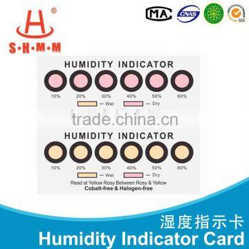 vacuum packing cobalt free moisture indicator card