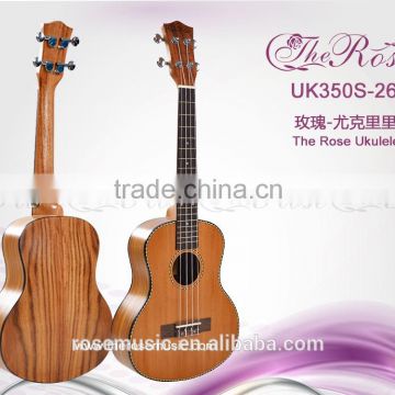 26 inch Solid Cedar +Acacia wood ukulele of high quality(UK350S-26)