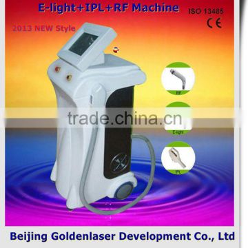 High Power 2013 Exporter E-light+IPL+RF Machine Elite Epilation Machine Weight Loss Diode Laser 6 Large Laser Pads Whole Body