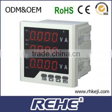 digital ammeter and voltmeter frequency combination meter 96*96