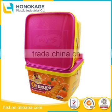 Wholesale Food Storage Container 32 oz Bucket with Logo, Rectangular Cookie Bucket with Lid