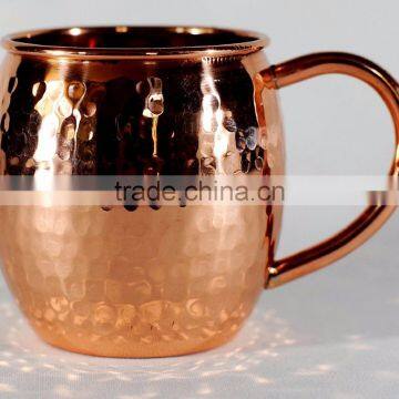 100% Pure Copper Moscow Mule Mug Hammered