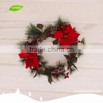 GNW CHWR-1605048 Wholesale Red Berry Christmas Wreath rings for Christmas Decoration