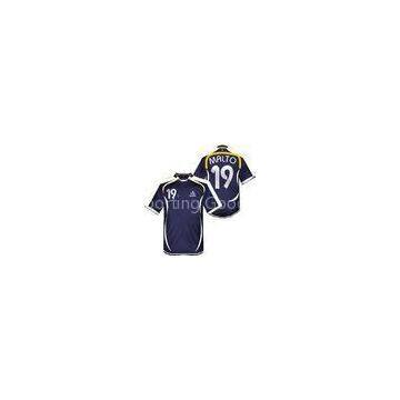 Men\'s Navy Blue Sublimated Soccer Jersey With Personalize Team Logo XS - 5XL