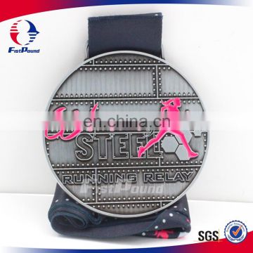 Custom Woman Steel Running Medal with Factory Price