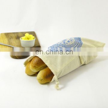 Custom printed large muslin dust bag bread storage bags