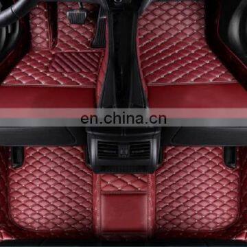 Leather Car Floor Mats Waterproof without LOGO Fit for Infiniti G37 2008~2013 Convertible 2-Door wine red
