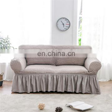 Amazon top sell Soft plain design sofa set covers couch covers sofa knitting Sofa Slipcover