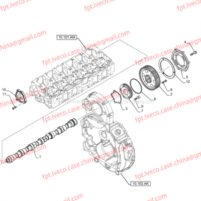 FPT IVECO CASE Cursor9 F2CFE614A*B041/F2CGE614F*V004 5802431166 Camshaft Rear Cover504127775