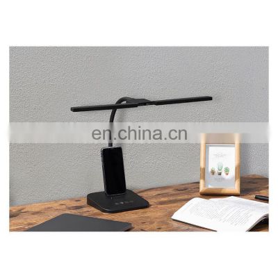Led usb flexible rechargeable dimmable usb charging study led desk lamp wireless charging with usb